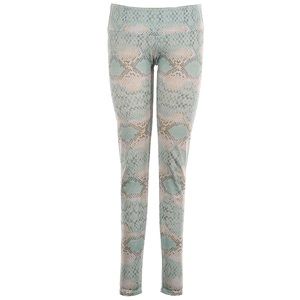 Onzie Reptile Snakeskin High Waist Leggings Colorful Pastel